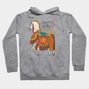 Paper horse - Vietnamese culture Hoodie